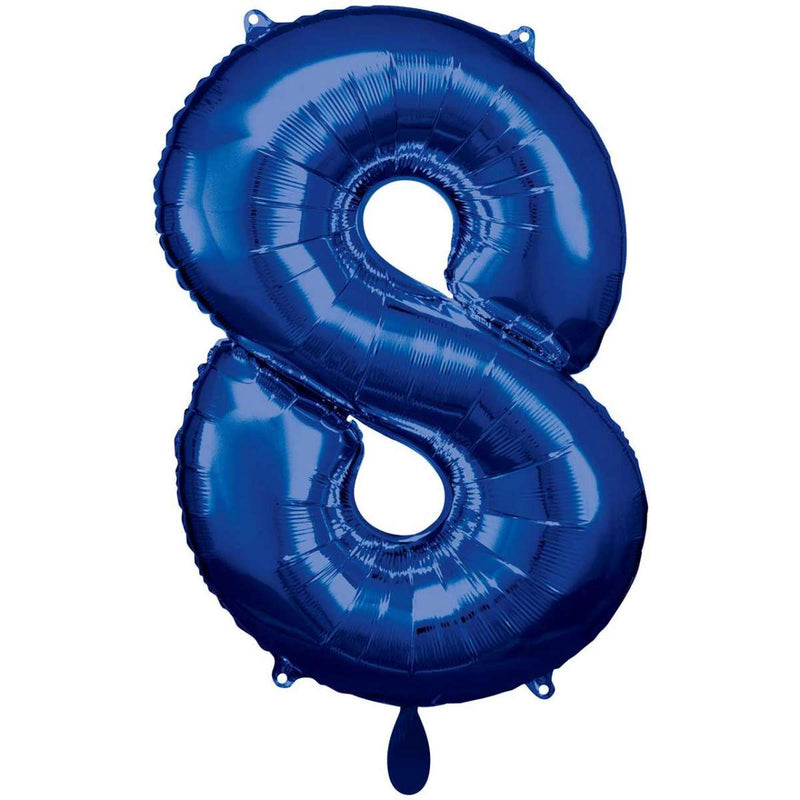 Zahlenballon 8 XXL  - Blau