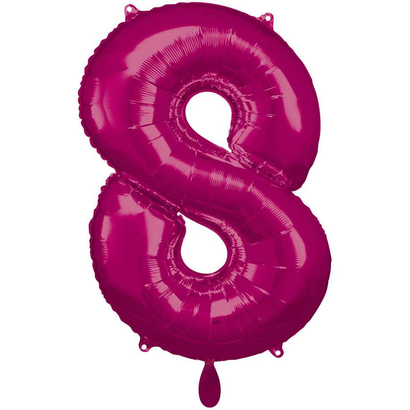 Zahlenballon 8 XXL  - Pink