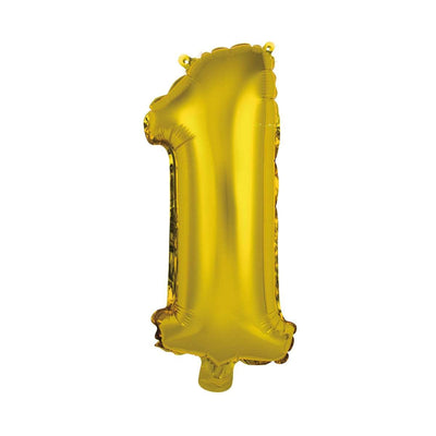 Zahlenballon 1 XS - Gold | Boutique Ballooons