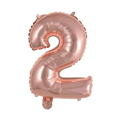 Zahlenballon 2 XS - Rosegold | Boutique Ballooons