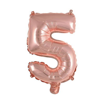 Zahlenballon 5 XS - Rosegold | Boutique Ballooons