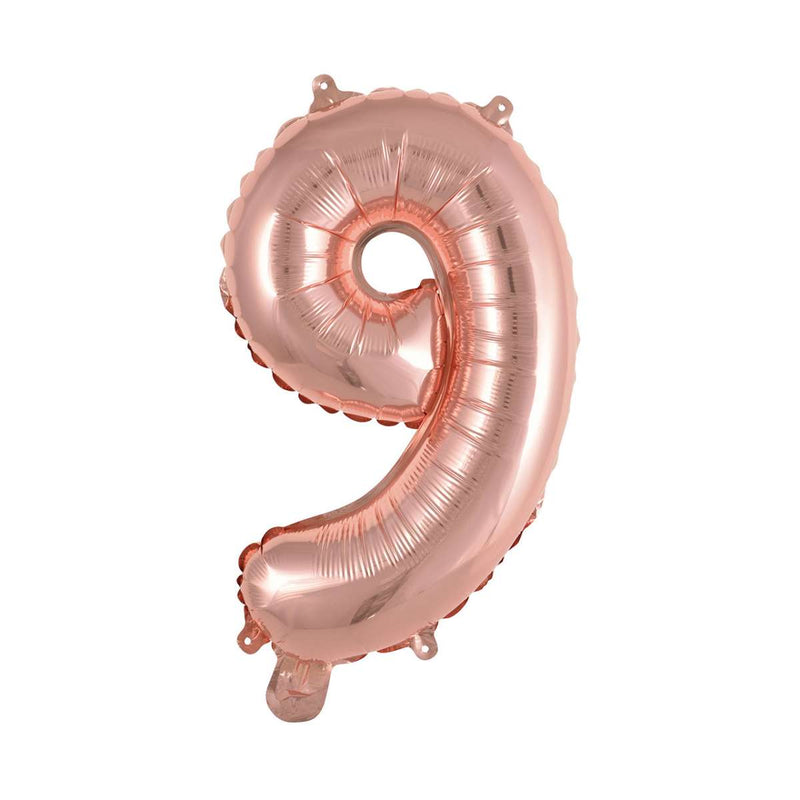 Zahlenballon 9 XS - Rosegold