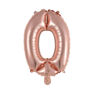 Zahlenballon 0 XS - Rosegold | Boutique Ballooons