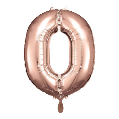 Zahlenballon 0 XL - Rosegold | Boutique Ballooons