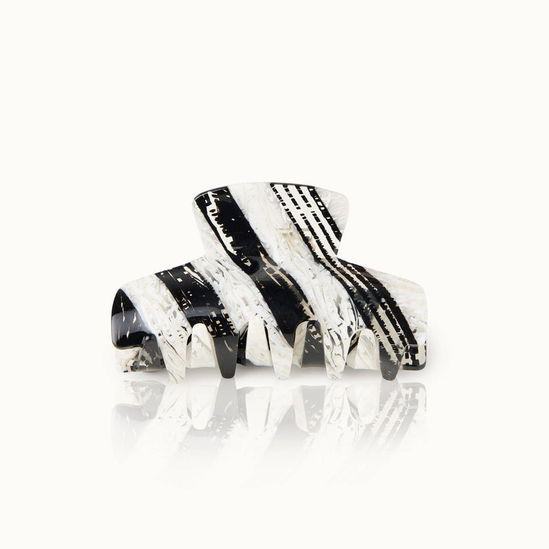 by Vivi. - Haarklammer Streifen Schwarz und Weiß
