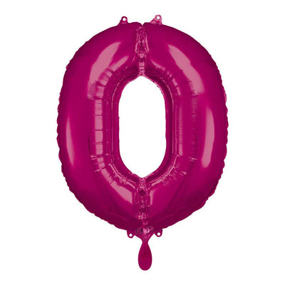 Zahlenballon 0 XL - Pink | Boutique Ballooons