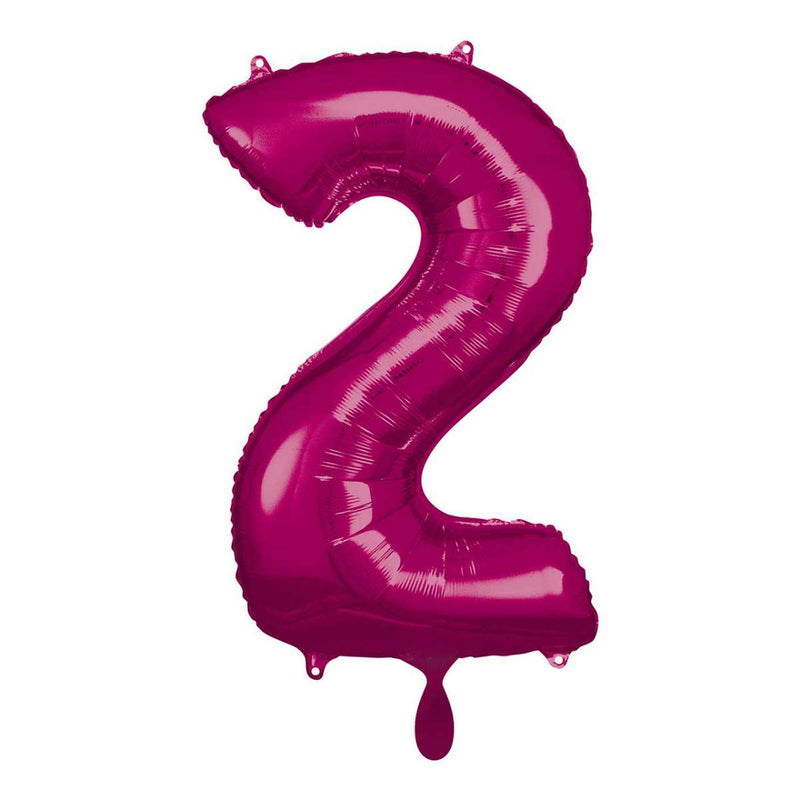 Zahlenballon 2 XL - Pink