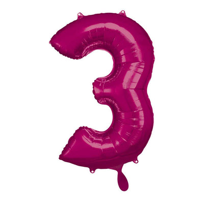Zahlenballon 3 XL - Pink | Boutique Ballooons