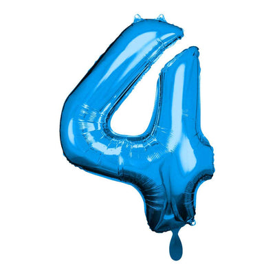 Zahlenballon 4 XL - Blau | Boutique Ballooons