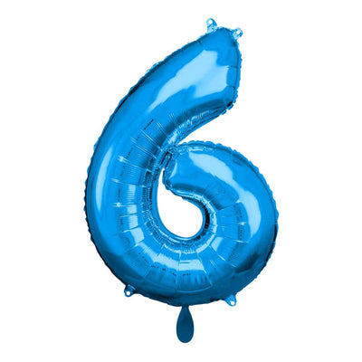Zahlenballon 6 XL - Blau | Boutique Ballooons