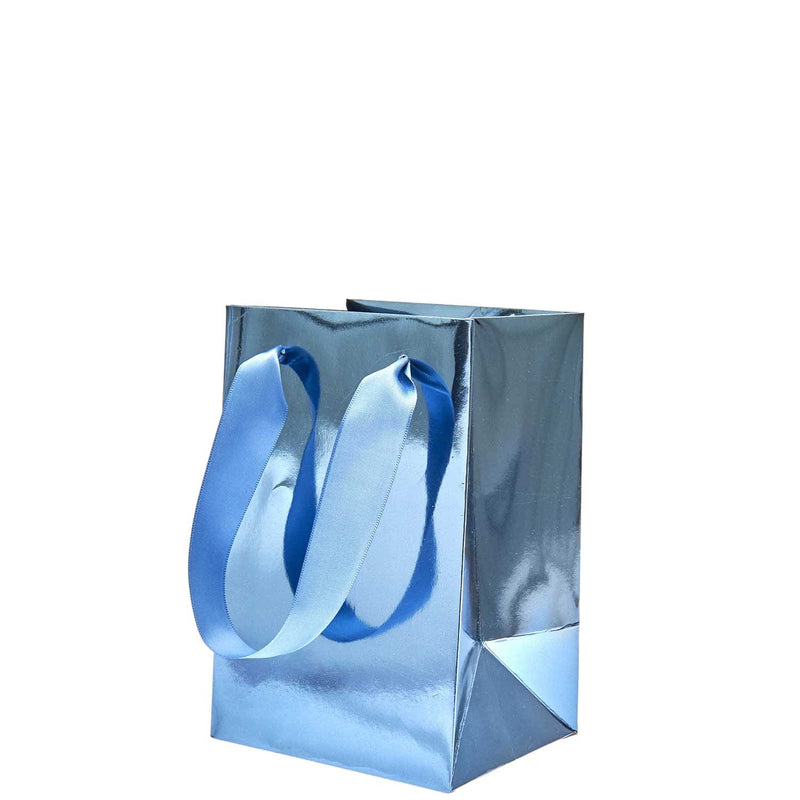 Geschenktüte Metallic Blau, XS, FSC MIX
