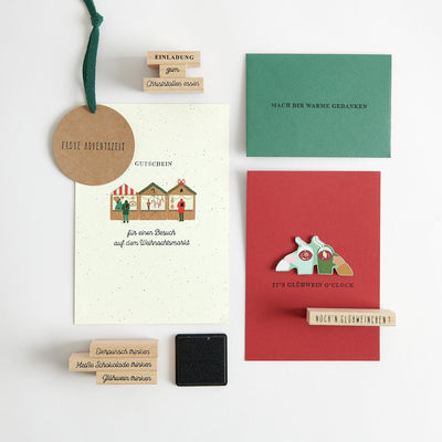 STEMPELSET WEIHNACHTSMARKT TYPES 20TEILIG