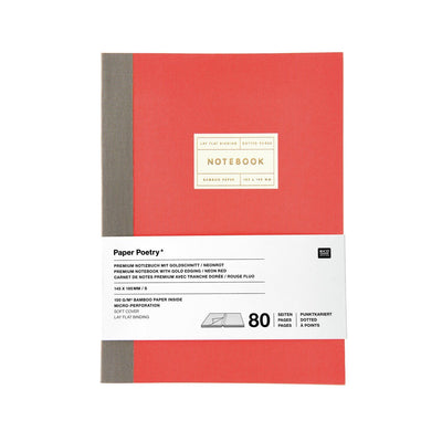Notizbuch S, Neonrot, 80 Seiten, 100 g/m²