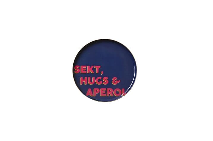 LOVE TRAYS, DEKOTABLETT, XS, SEKT, HUGS & APEROL, RUND, BLAU