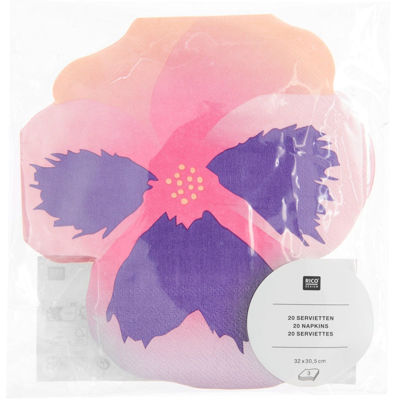 Serviette Stiefmütterchen, FSC MIX | Boutique Ballooons