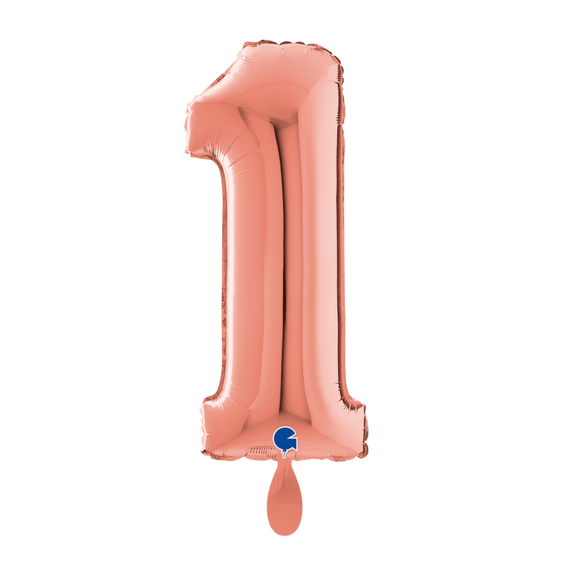 Zahlenballon 1 XL - Rose Gold