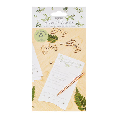 Botanical Baby Shower Advice Cards