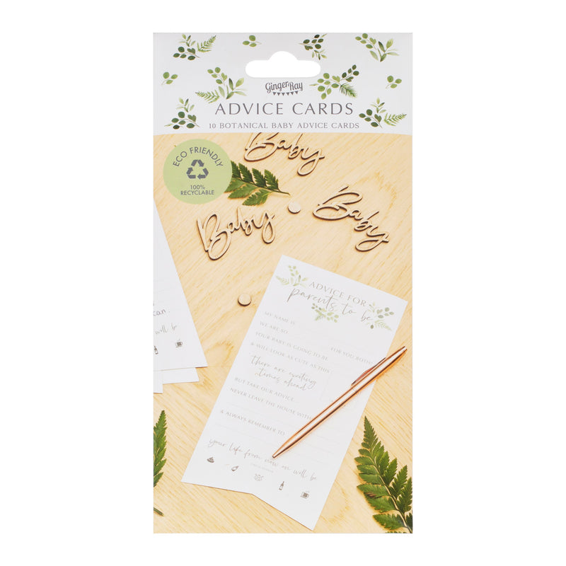 Botanical Baby Shower Advice Cards