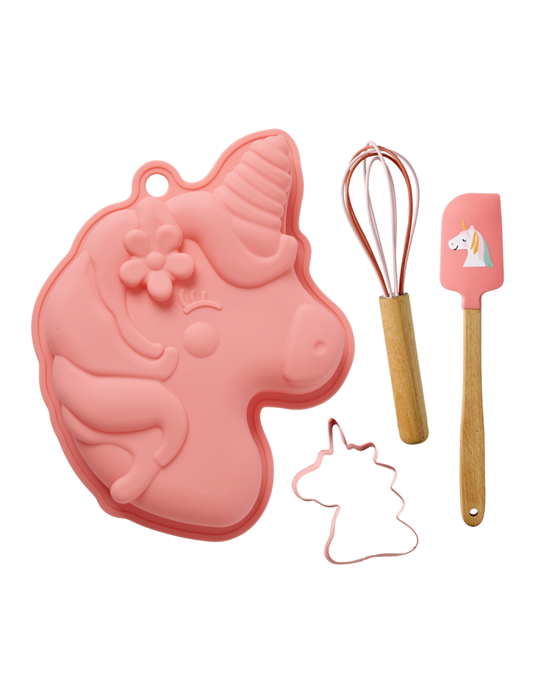 Silikon-Backform – Koralle – Unicorn Love – 4er-Set