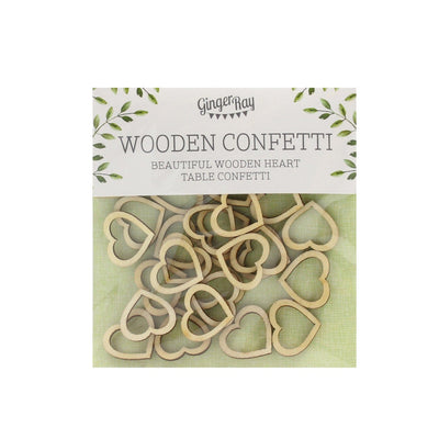 Wooden Heart Table Confetti