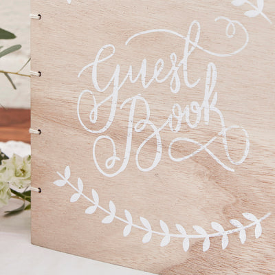 Wooden Wedding Guest Book