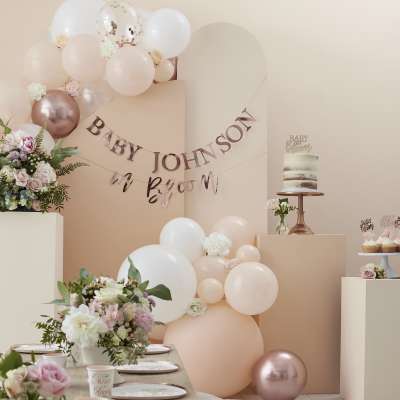 Floral Rose Gold Mummy To Be Baby Shower Sash | Boutique Ballooons