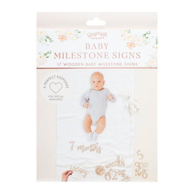 Wooden Pregnancy & Baby Milestone Signs