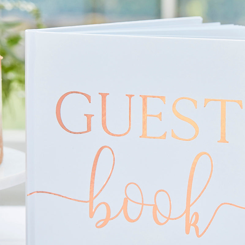 Rose Gold Foil Wedding Guest Book | Boutique Ballooons