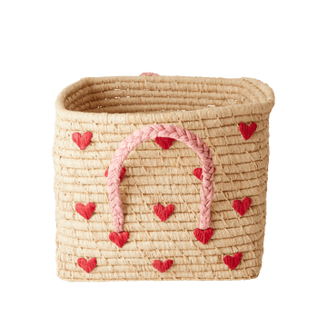 Square Raffia Basket - Natural
