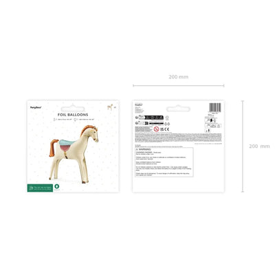 Standing Ballon - Pferd - Weiß