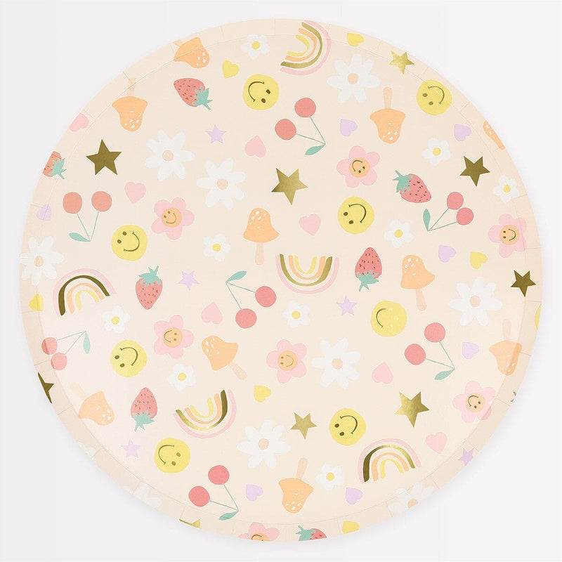 Happy Icons Dinner Plates (x 8)