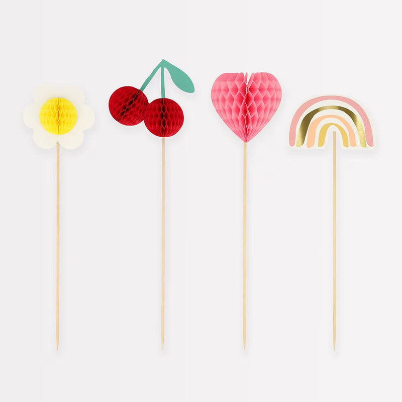 Happy Icons Cake Toppers (x 4)