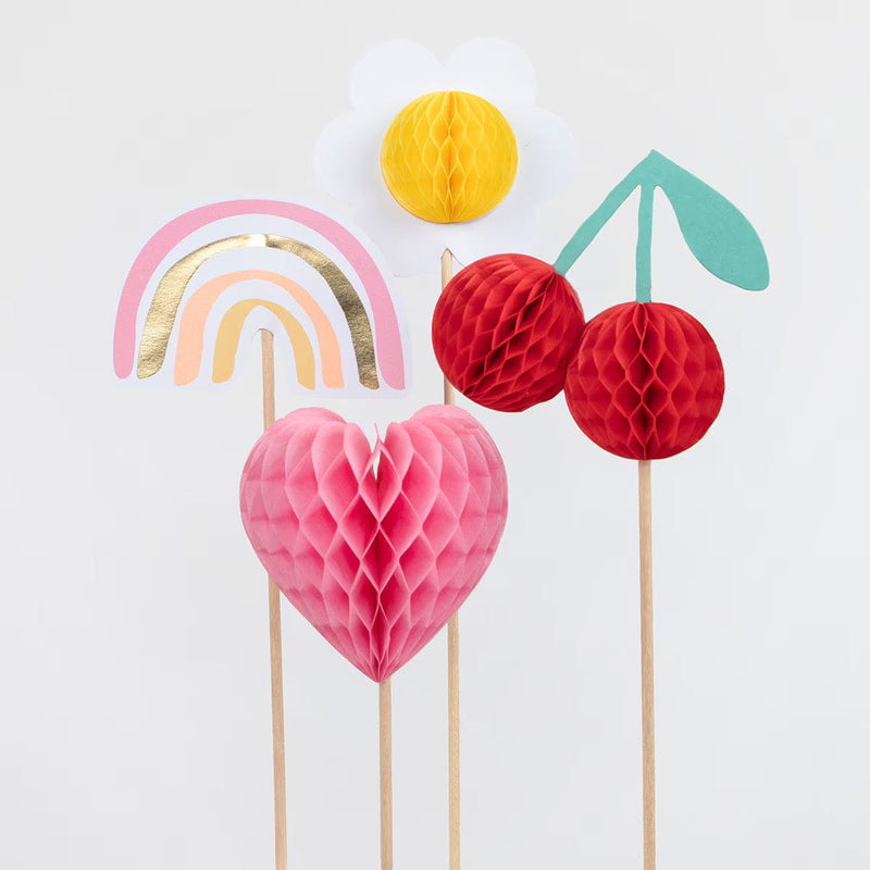 Happy Icons Cake Toppers (x 4)