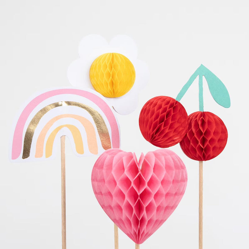 Happy Icons Cake Toppers (x 4)