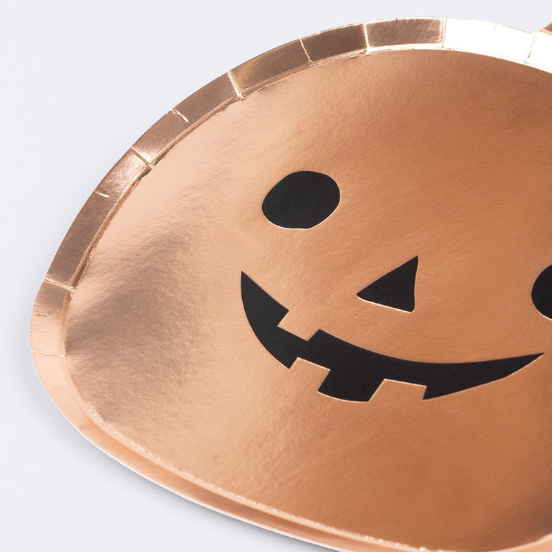 Copper Pumpkin Plates (x 8)