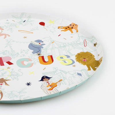 Circus Dinner Plates (x 8)