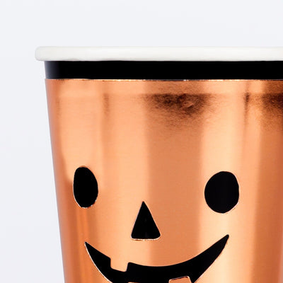 Copper Pumpkin Cups (x 8)