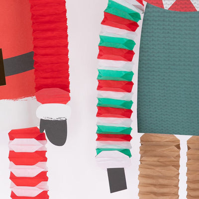 Long Legged Santa & Reindeer Decorations (x 4)