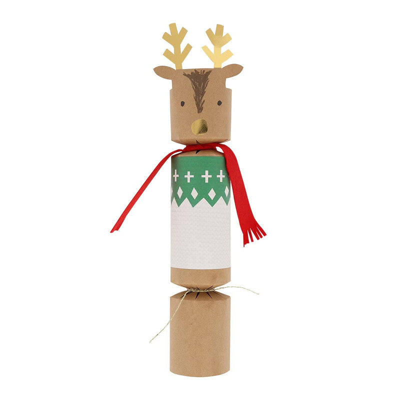 Woodland Jumper Reindeer No-Snap Crackers (x 6)