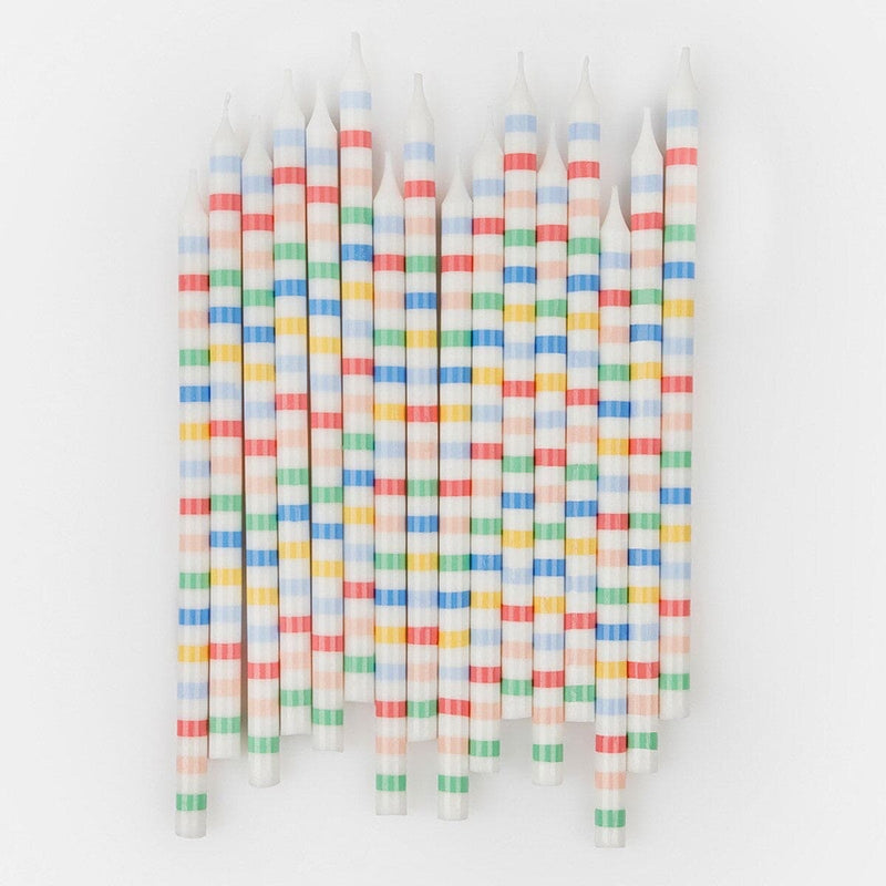Multi Stripe Candles (x 16)