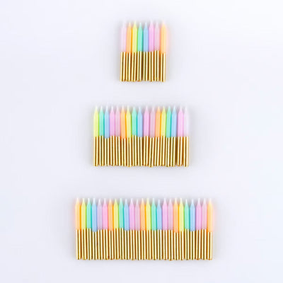 Pastellfarbende Mini-Kerzen (x50)
