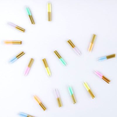 Pastellfarbende Mini-Kerzen (x50)