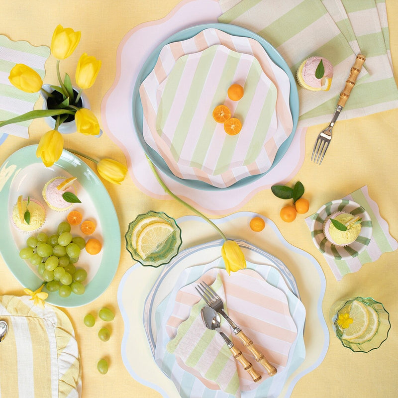 Pastel Stripe Small Napkins (x 16)