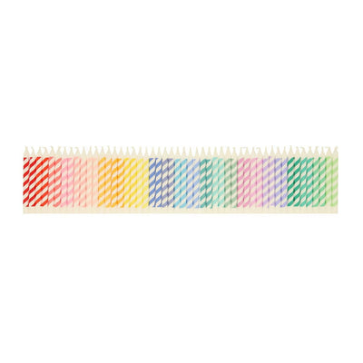 Rainbow Striped Mini Candles (x 50)