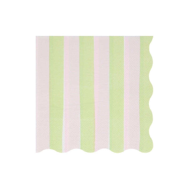 Pastel Stripe Large Napkins (x 16)