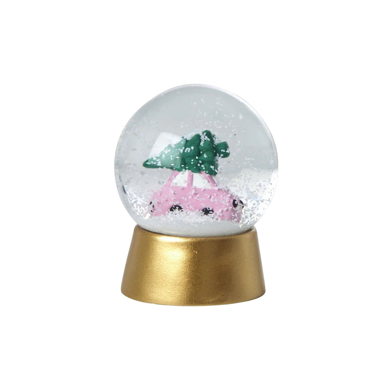 Rund Glas Schneekugel - Gold - Car Print