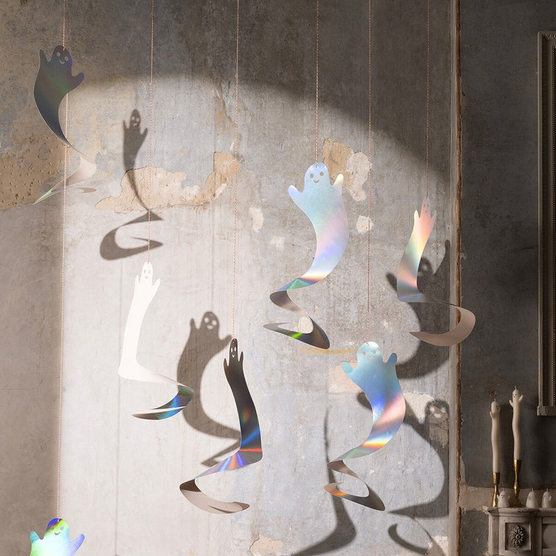 Spinning Ghost Decorations (x 10)