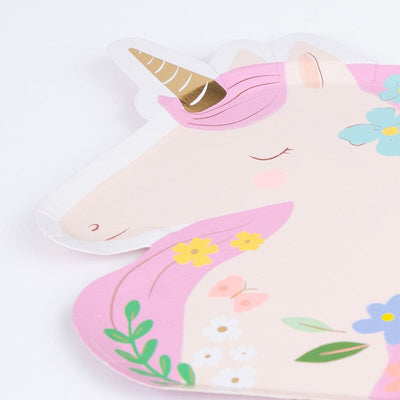 Meadow Unicorns Shaped Plates (x 8)