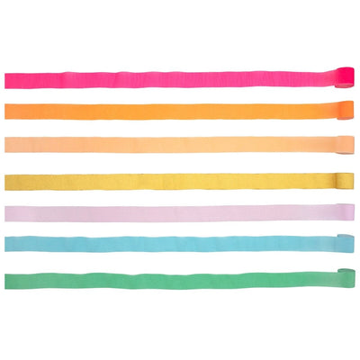 Bright Crepe Paper Streamers (x 7)