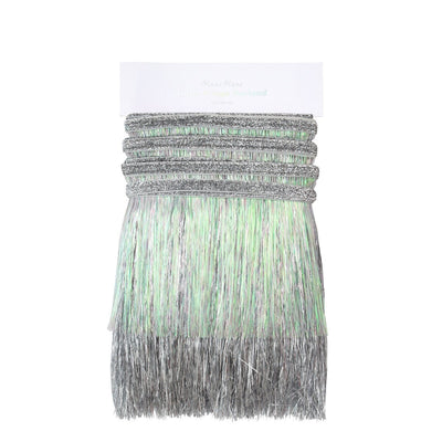 Silver Iridescent Tinsel Fringe Gar 0.14
